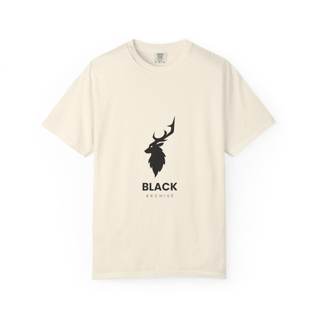 'BLACK ARCHIVE' Minimalist Deer Graphic Tee