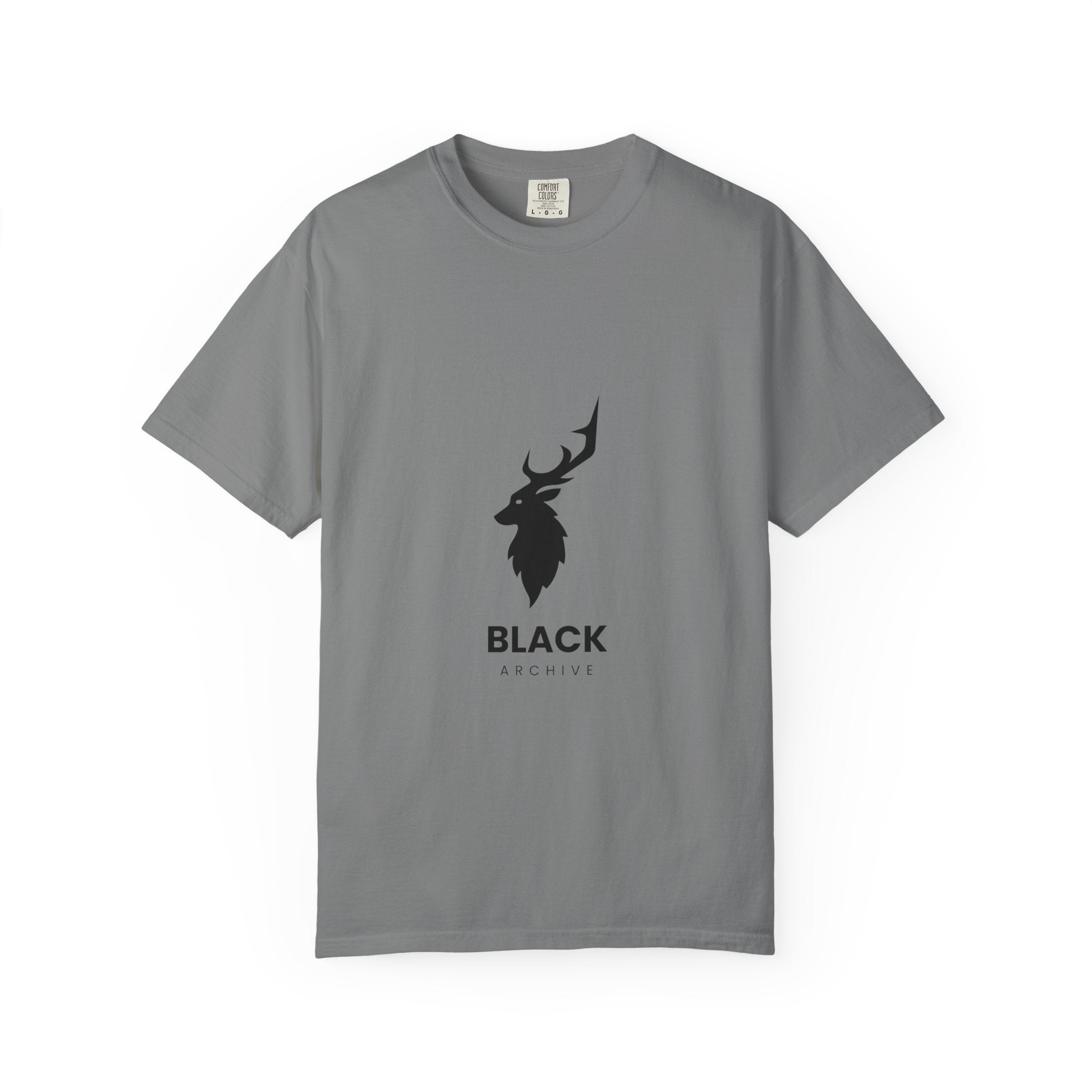 'BLACK ARCHIVE' Minimalist Deer Graphic Tee