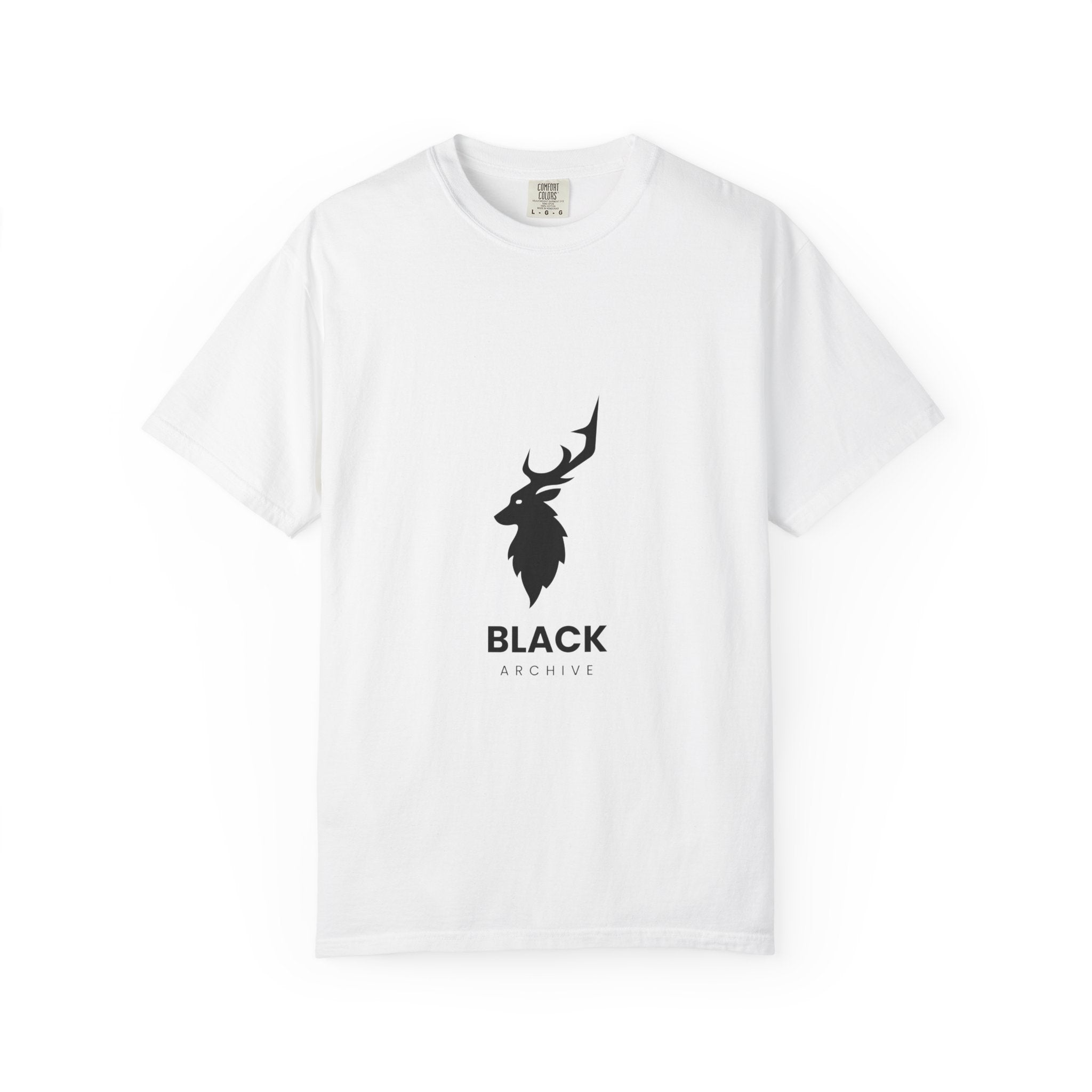 'BLACK ARCHIVE' Minimalist Deer Graphic Tee