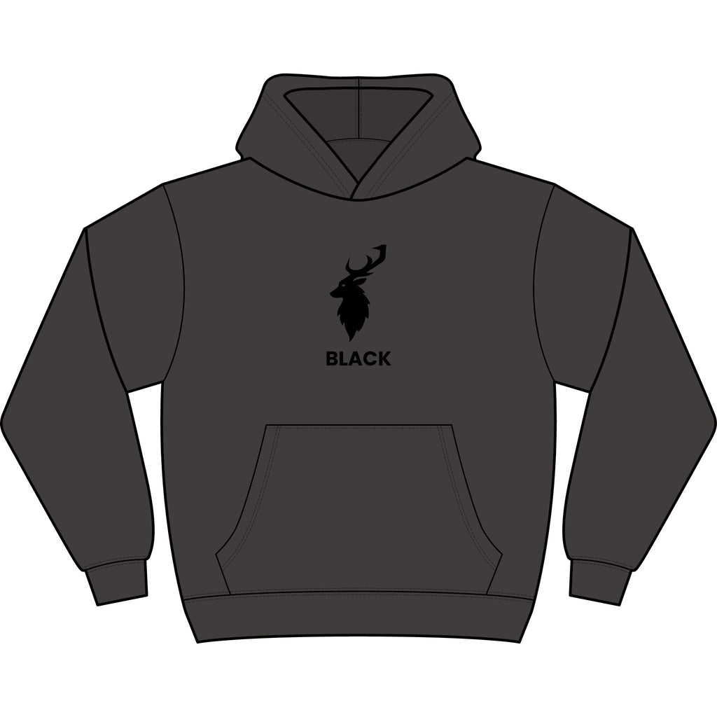 'BLACK ARCHIVE Minimalist Deer Hoodie
