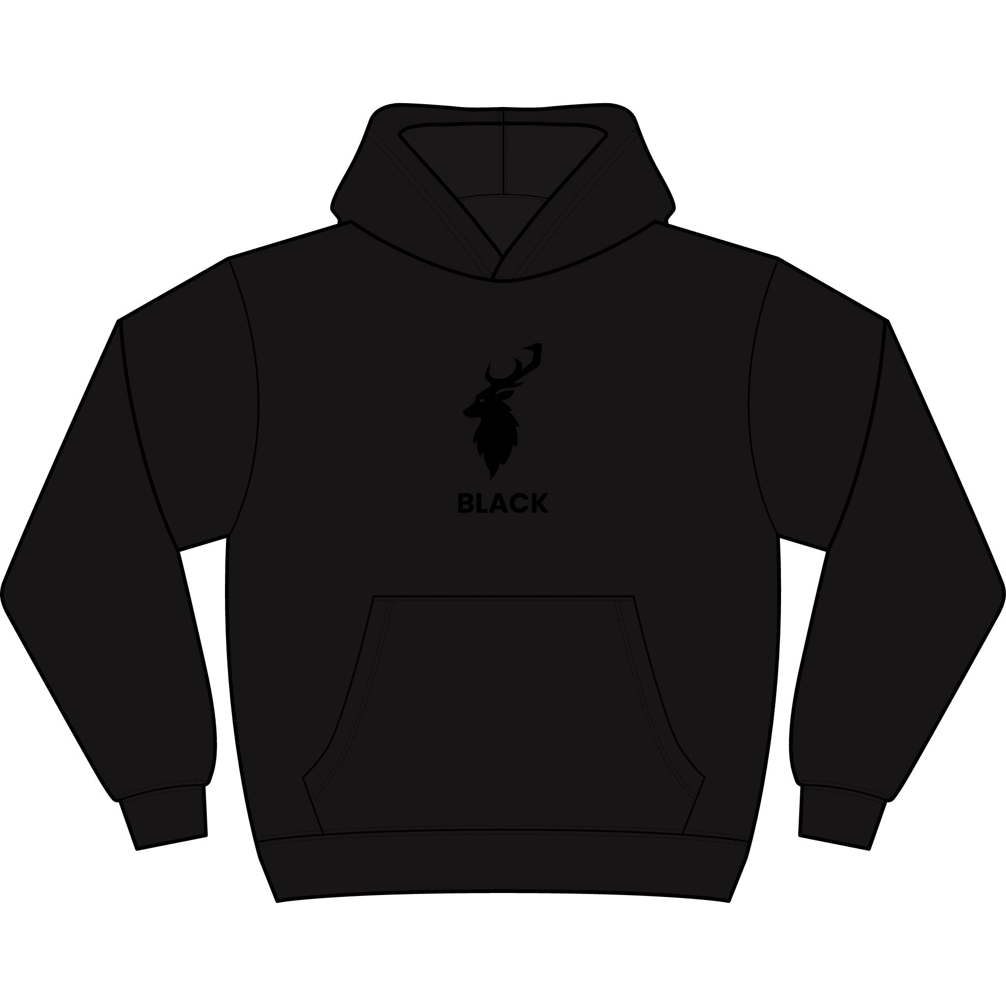 'BLACK ARCHIVE Minimalist Deer Hoodie