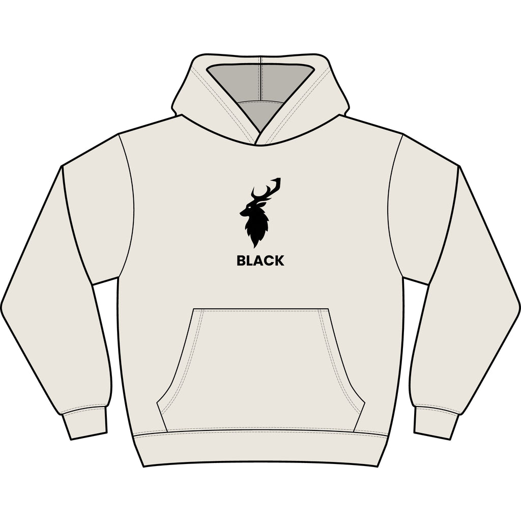'BLACK ARCHIVE Minimalist Deer Hoodie